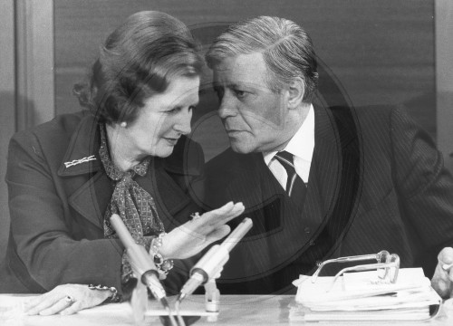 Margaret Thatcher und Helmut Schmidt