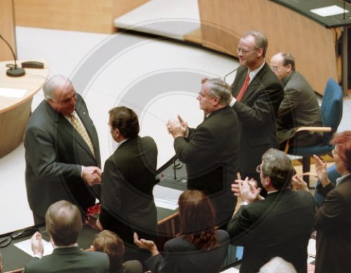 Helmut Kohl mit Gerhard Schroeder