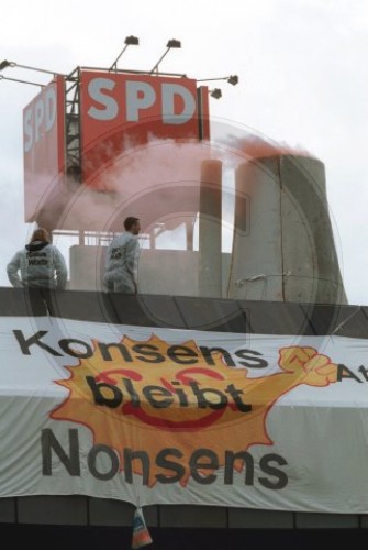 Aktivisten besetzten das Dach der SPD