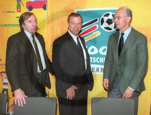 Guenter Netzer , Alan Rothenberger, und Franz Beckenbauer