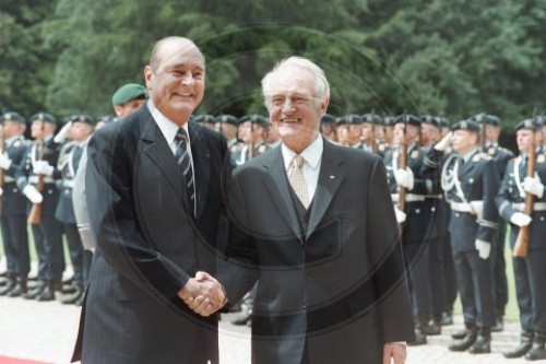 Jacques Chirac, Johannes Rau, Schloss Bellevue