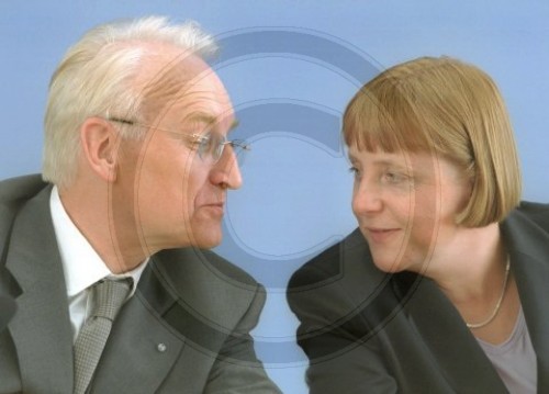 Stoiber Merkel