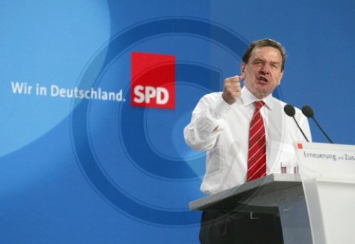 SPD-Wahlkampfparteitag Rede Schroeder