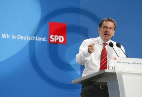 SPD-Wahlkampfparteitag Rede Schroeder