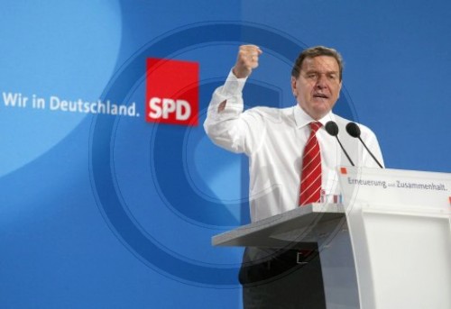 SPD-Wahlkampfparteitag Rede Schroeder