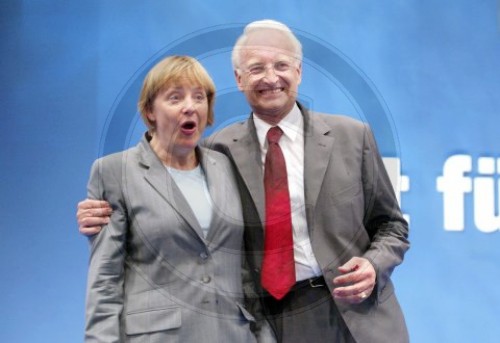 Stoiber Merkel