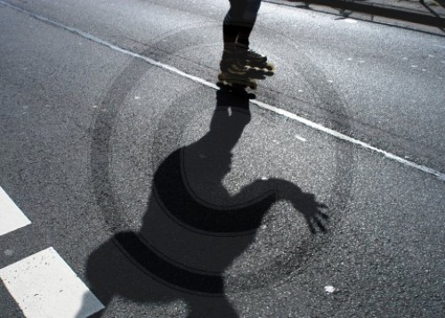 Schattenriss von eines Skaters