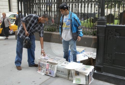 Zeitungsverkaeufer in New York