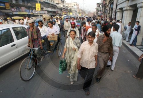 Strassenszene aus Alt Dehli