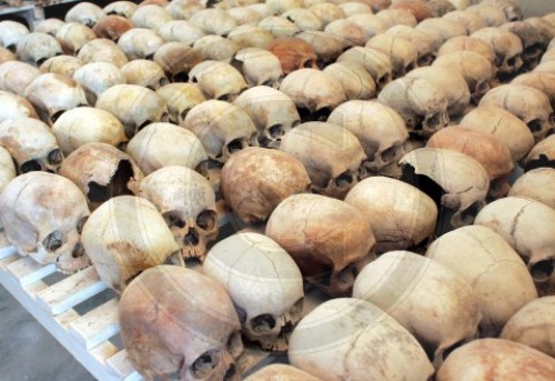 Genozidgedenkstaette in Murambi / Ruanda