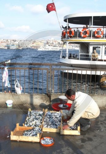 Fischverkaeufer in Istanbul