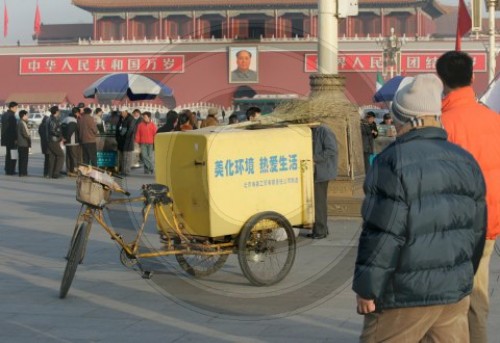 Strassenkehrer in Peking