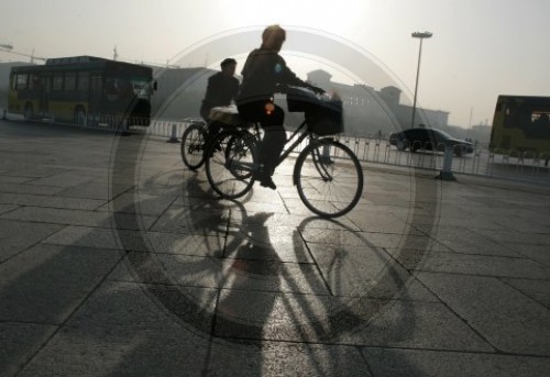 Fahrradfahrer in Peking