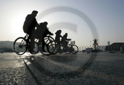 Fahrradfahrer in Peking