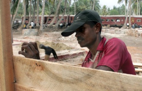 Zerstoertes Dorf in Sri Lanka