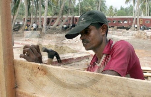 Zerstoertes Dorf in Sri Lanka