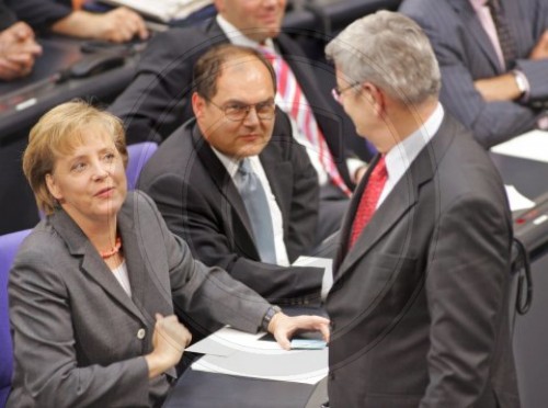 MERKEL FISCHER im Bundestag