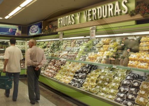 Lebensmittel im Supermarkt von Palma de Mallorca