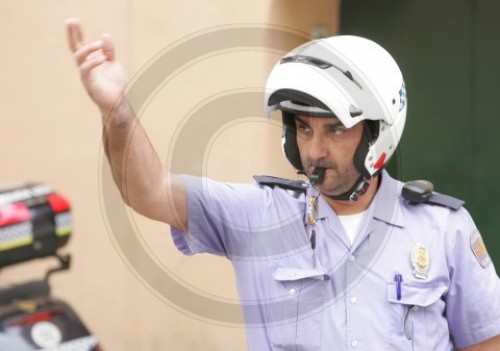 Verkehrspolizist in der Altstadt in Palma de Mallorca