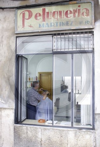 Friseur in der Altstadt von Mallorca