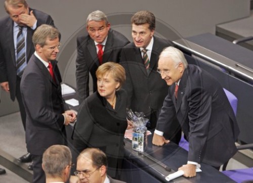 Bundeskanzlerin Merkel und Stoiber