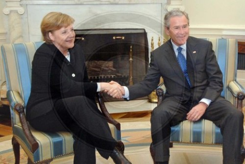 Treffen Merkel und Bush