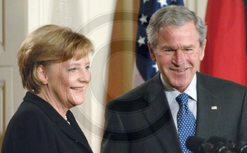 Treffen Merkel und Bush