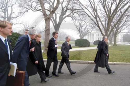 Treffen Merkel und Bush