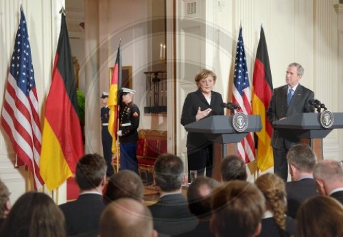 Treffen Merkel und Bush