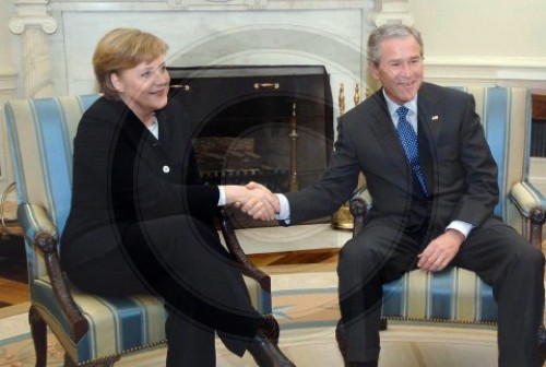 Treffen Merkel und Bush