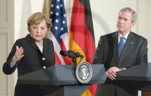 Treffen Merkel und Bush