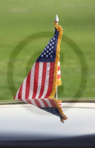 Staender mit US Flagge