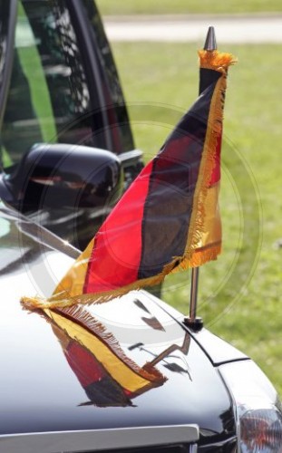 Staender mit Deutschlandflagge