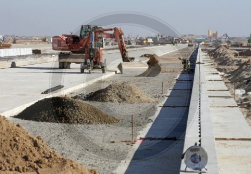 Baustelle des DHL Luftfrachtdrehkreuzes