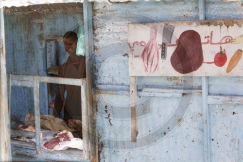 Fleischverkaeufer in Mauretanien