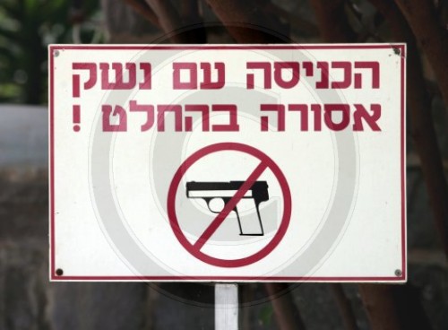 Hinweisschild Waffen verboten