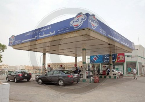Tankstelle in Riad , Saudi Arabien