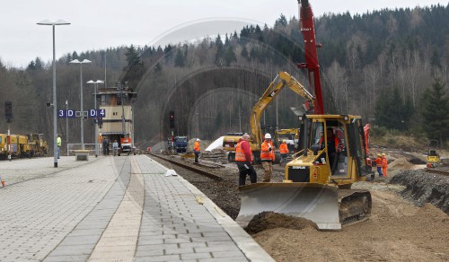 Gleissanierung im Bahnhof