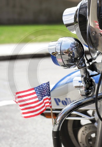 Polizeimotorrad in Boston