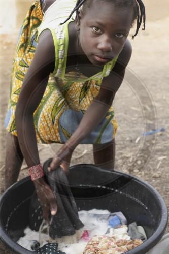 Waesche waschen in Burkina Faso