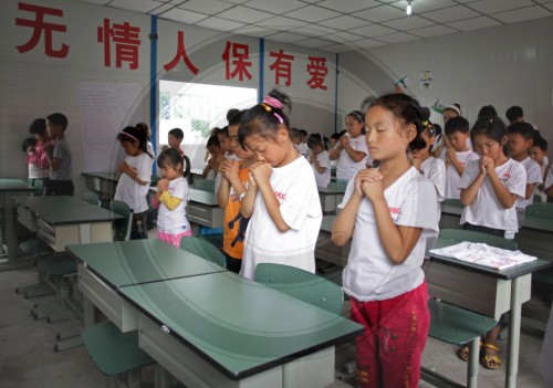 Kinder in Dujiangyan