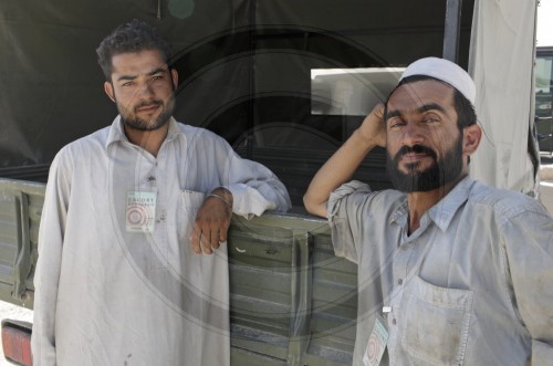 Afghanische Arbeiter im Camp Marmal