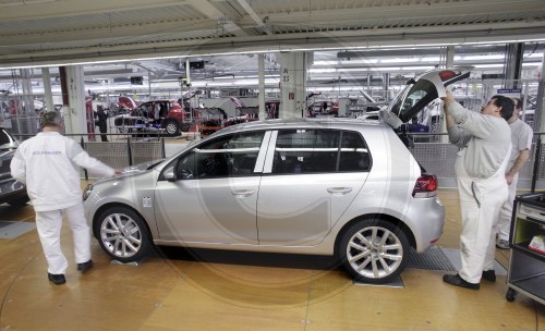 Produktionsstrasse bei Volkswagen