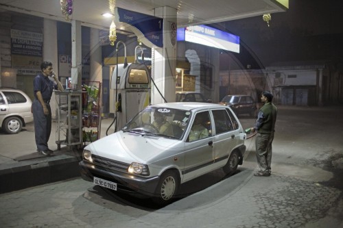 Tankstelle in Neu Delhi