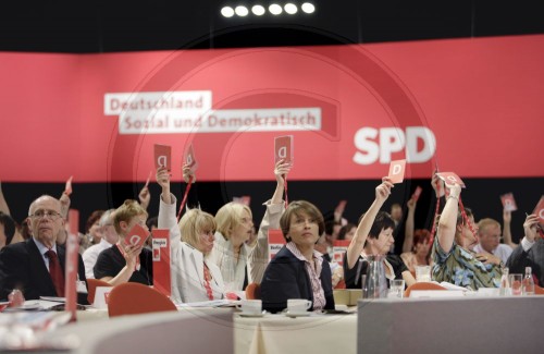 Abstimmung auf dem SPD Parteitag