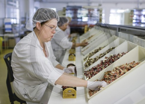 Mitarbeiter der Schokoladenfabrik Rausch