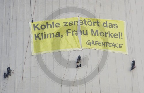 Greenpeace-Aktion am Kraftwerk Jaenschwalde