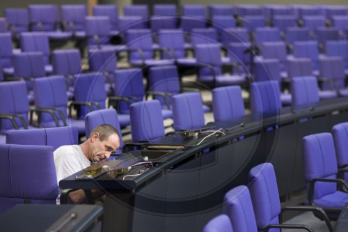 Umbau des Plenarsaal im Bundestag