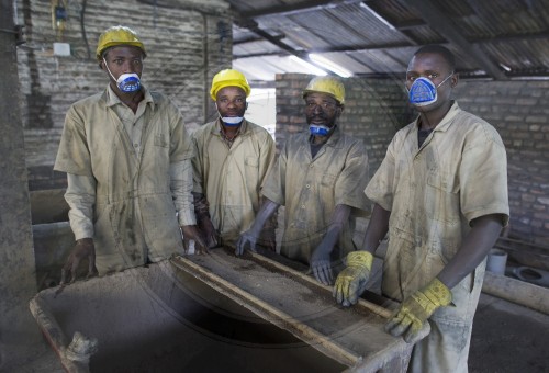 Minenarbeiter in Afrika