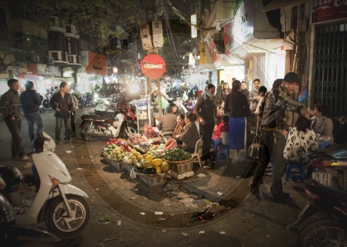 Strassenszene in Hanoi|Street scene in Hanoi